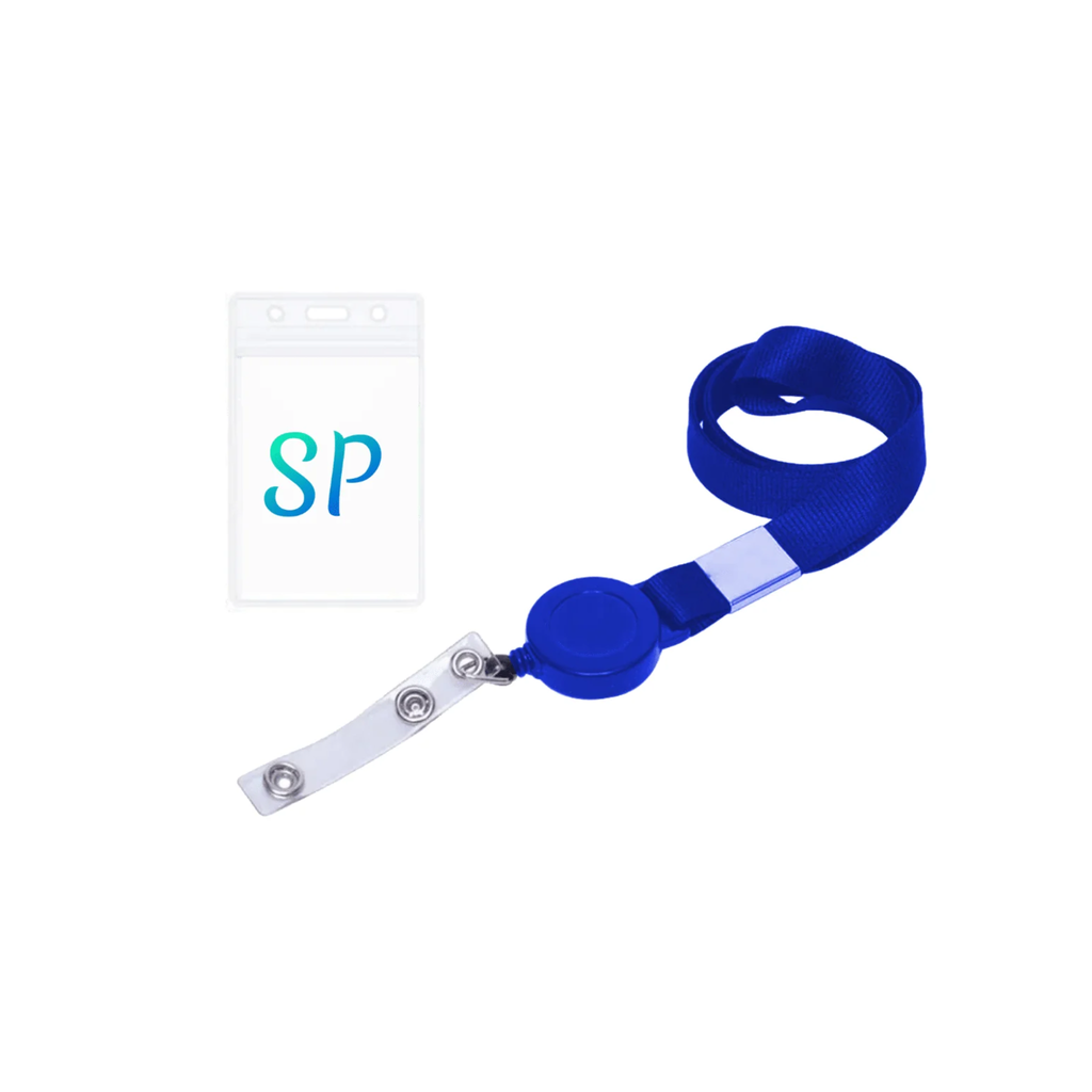 Pack 5 Porta Credenciales Con Lanyard Retráctil 85 x 120 mm