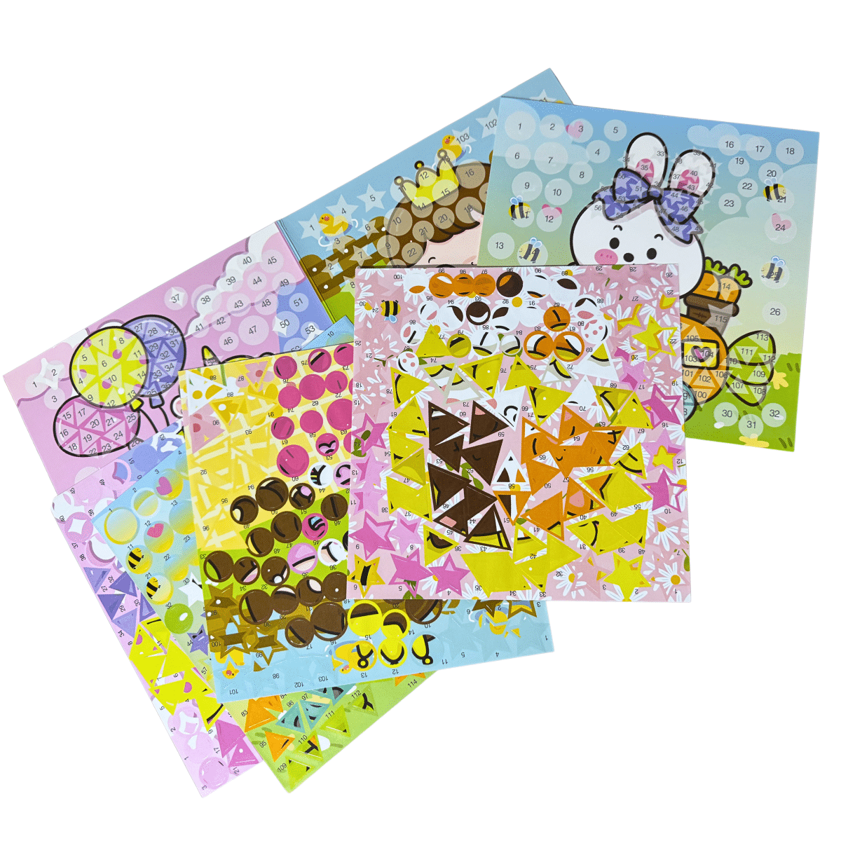 Set De Mosaicos Para Niñas Con Stickers Para Rellenar - Diseño Surtido Didáctico Adetec