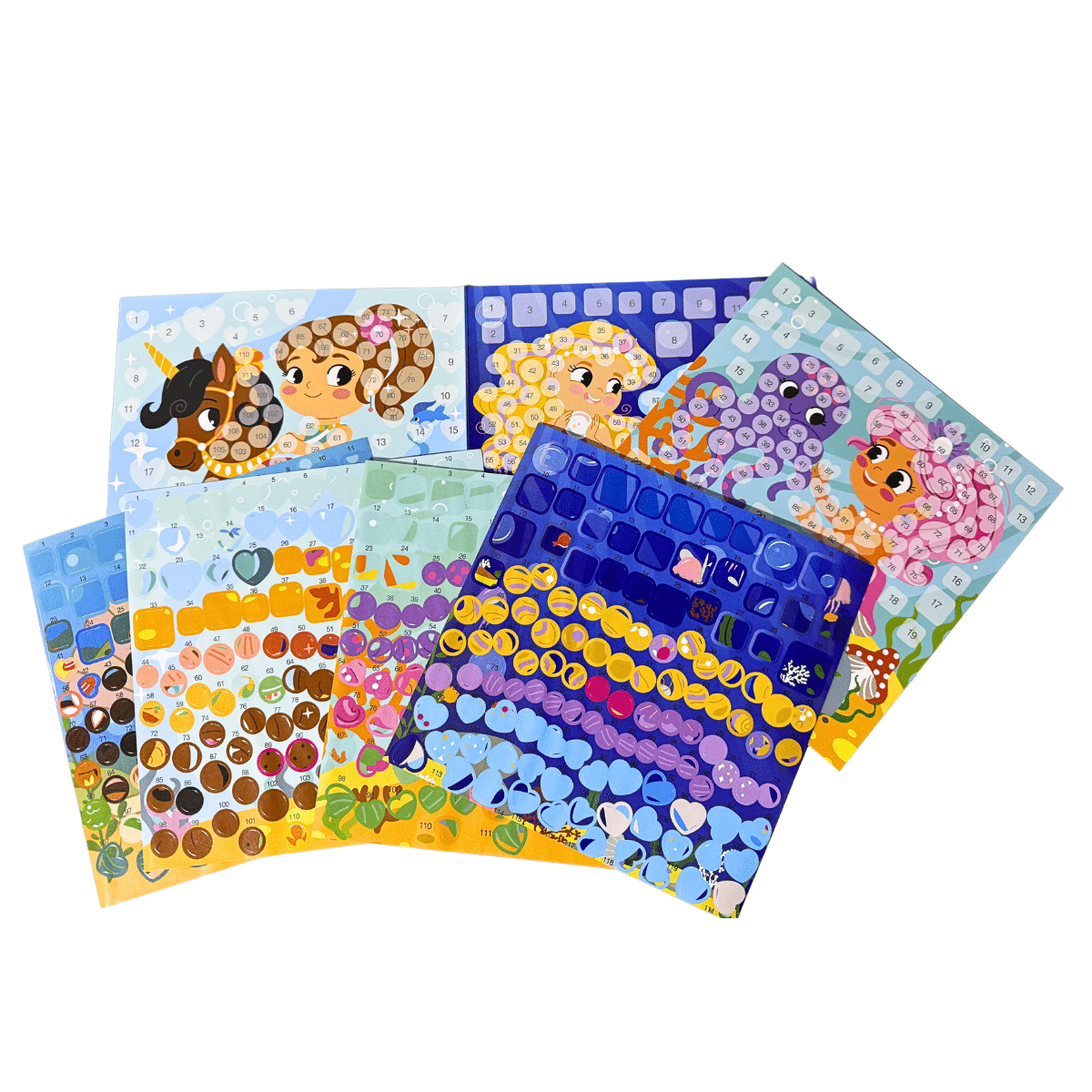 Set De Mosaicos Para Niñas Con Stickers Para Rellenar - Diseño Surtido Didáctico Adetec