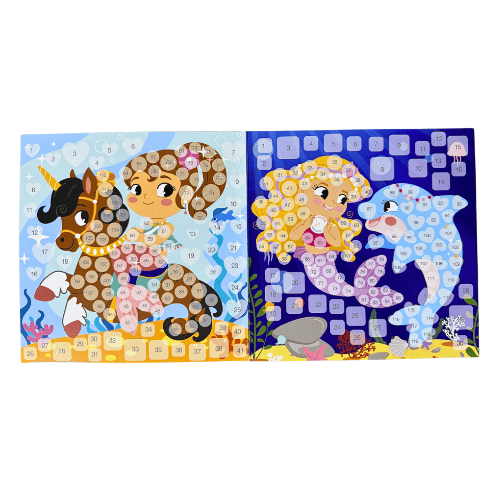 Set De Mosaicos Para Niñas Con Stickers Para Rellenar - Diseño Surtido Didáctico Adetec