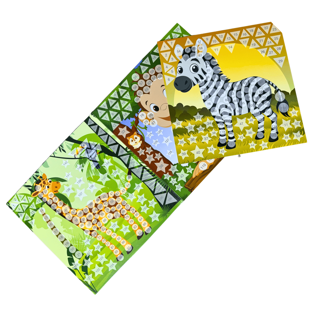 Set De Mosaicos Para Niños Con Stickers Para Rellenar - Diseño Surtido Didáctico Adetec