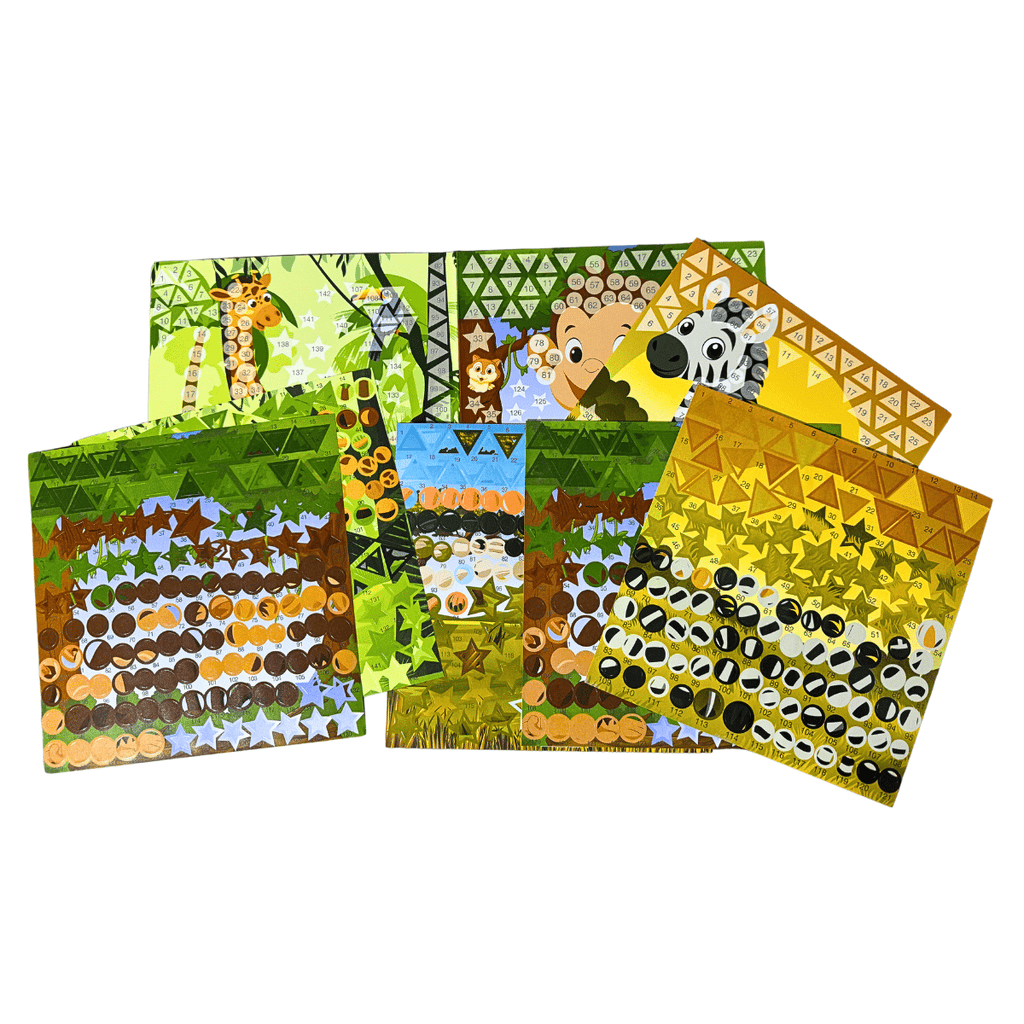 Set De Mosaicos Para Niños Con Stickers Para Rellenar - Diseño Surtido Didáctico Adetec