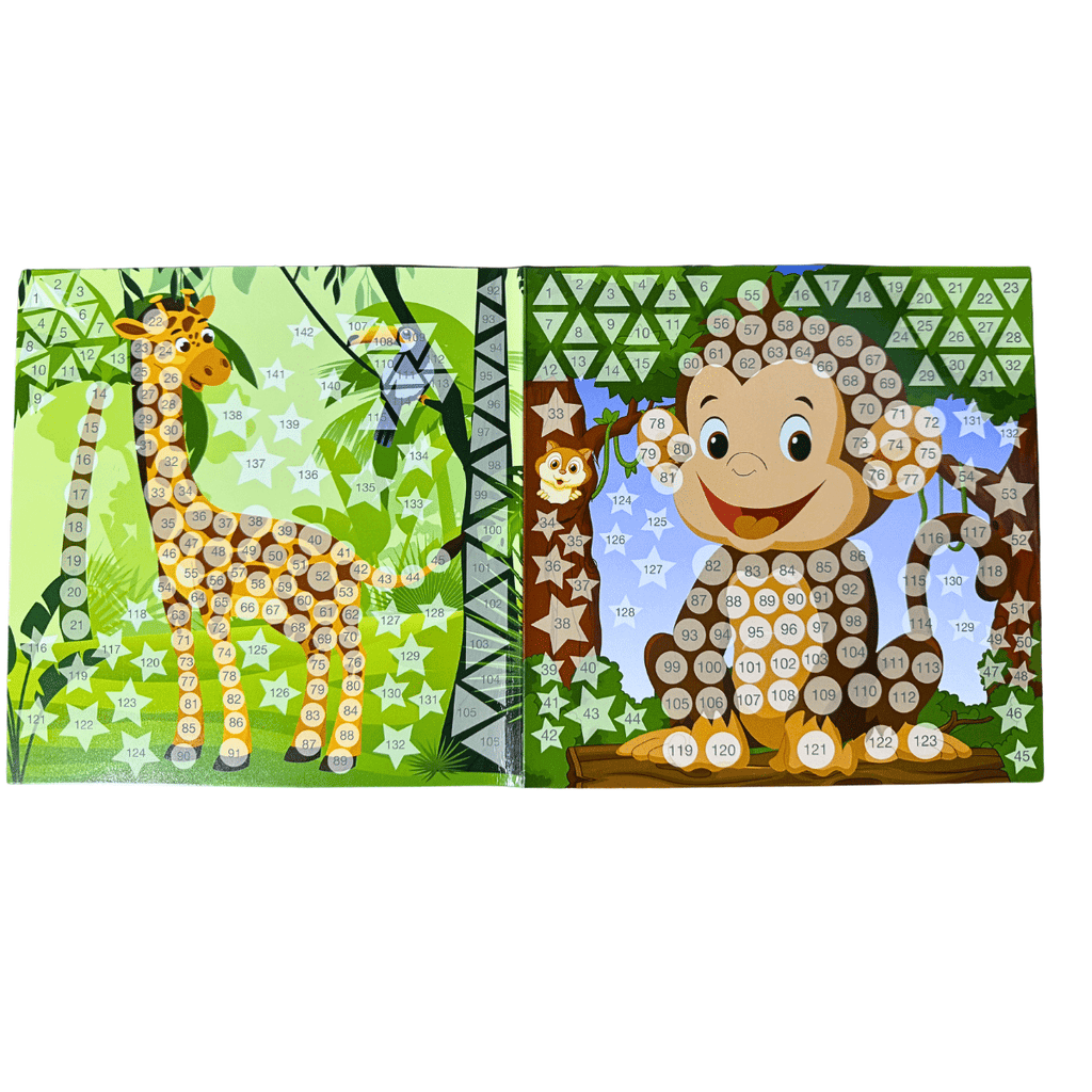 Set De Mosaicos Para Niños Con Stickers Para Rellenar - Diseño Surtido Didáctico Adetec