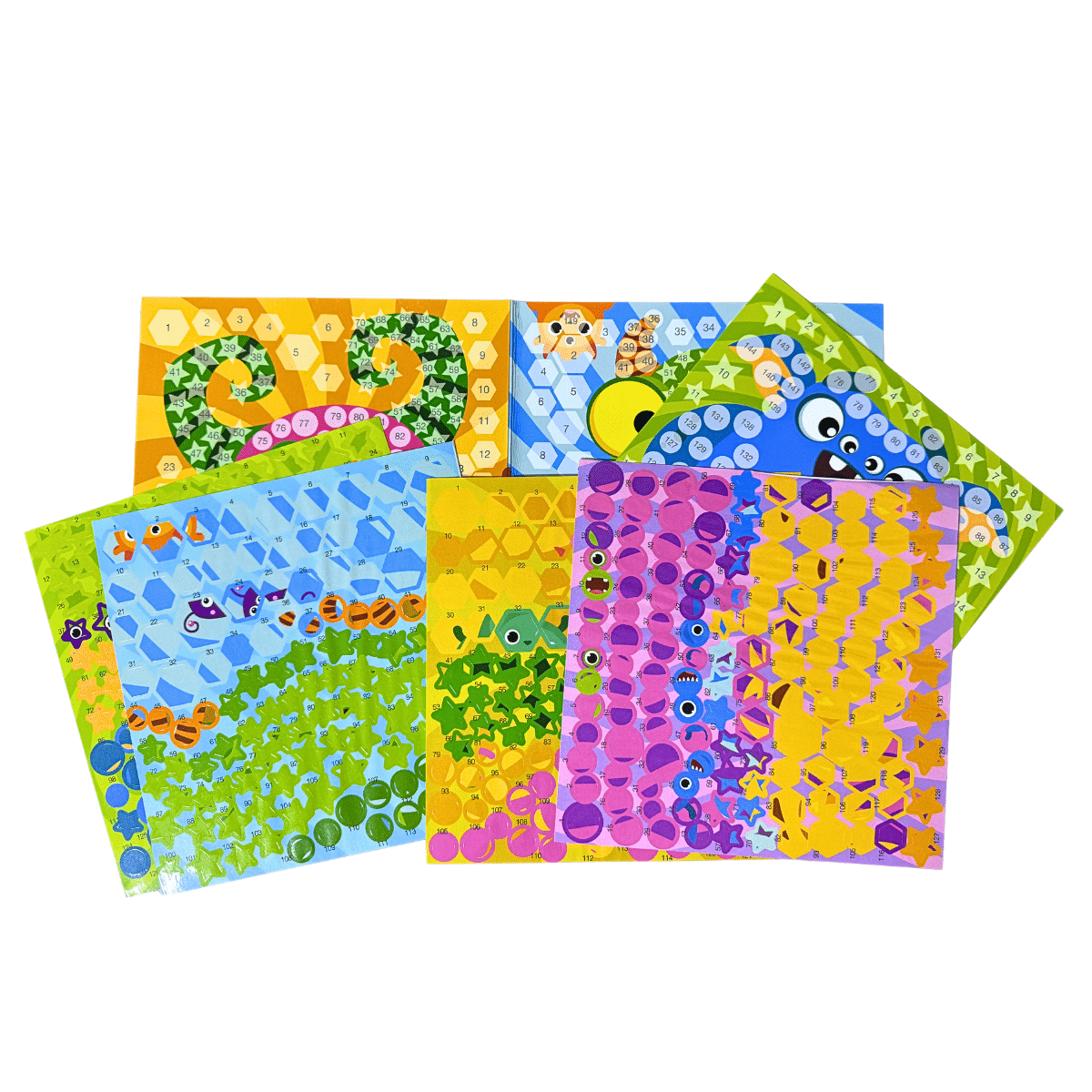 Set De Mosaicos Para Niños Con Stickers Para Rellenar - Diseño Surtido Didáctico Adetec