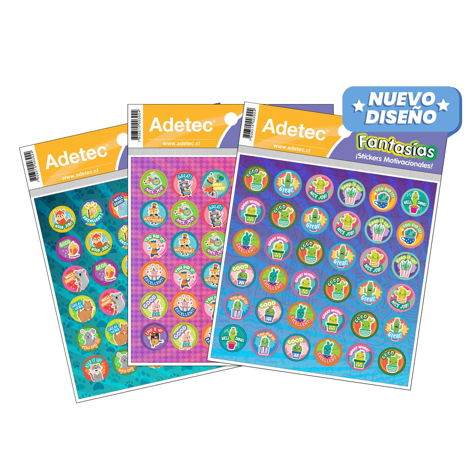 360 Stickers Escolar Adetec Incentivo Inglés 15,5x16,25cm