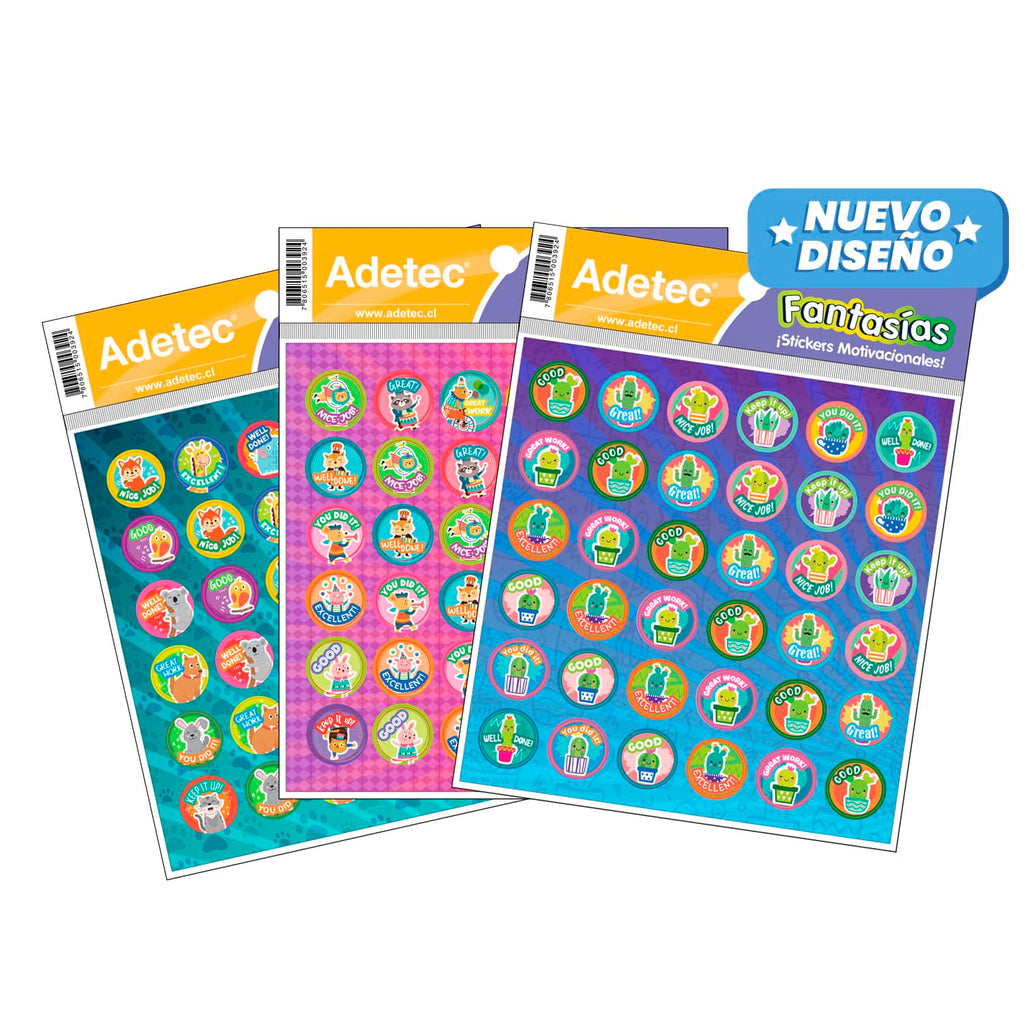 Sticker Motivacional Escolar Diseño Incentivo Inglés Adetec - 392