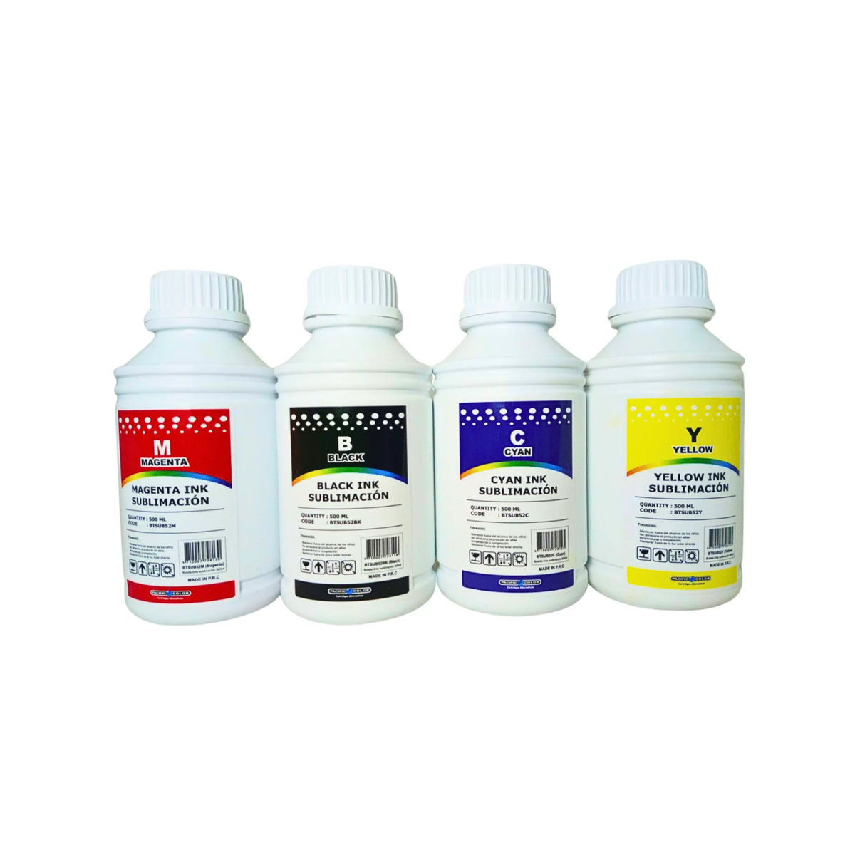 Pack 4 Tintas Para Sublimación Premium 500ml (4 Colores)