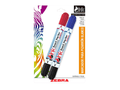 Marcador De Pizarra Blanca Doble Punta 2 Plumones Zebra