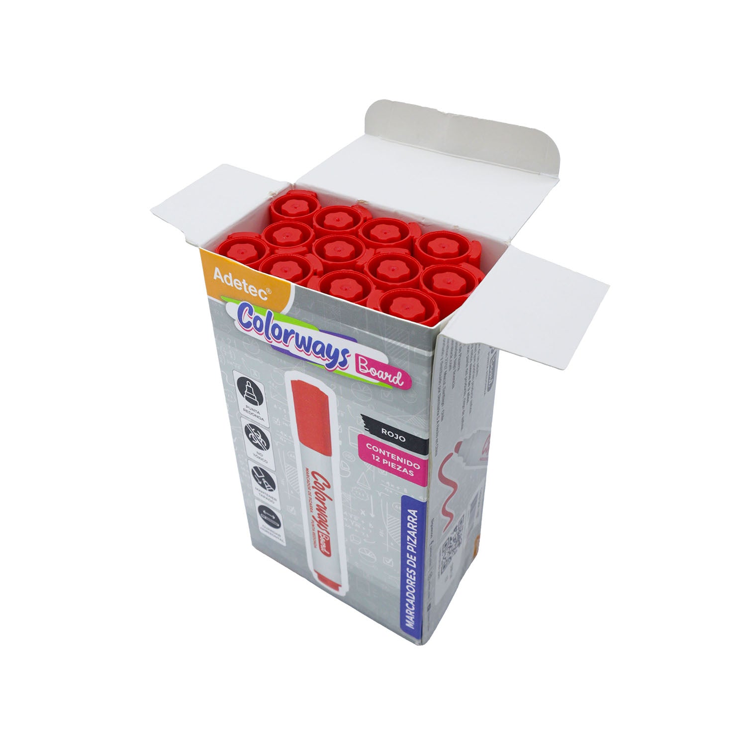 Marcador Para Pizarra Punta Redonda Adetec 1 Und Colorways