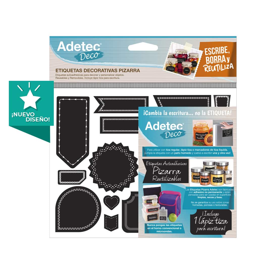 Etiquetas Decorativas de Pizarra Reutilizables con Lápiz Tiza - Personaliza y Organiza Tus Envases