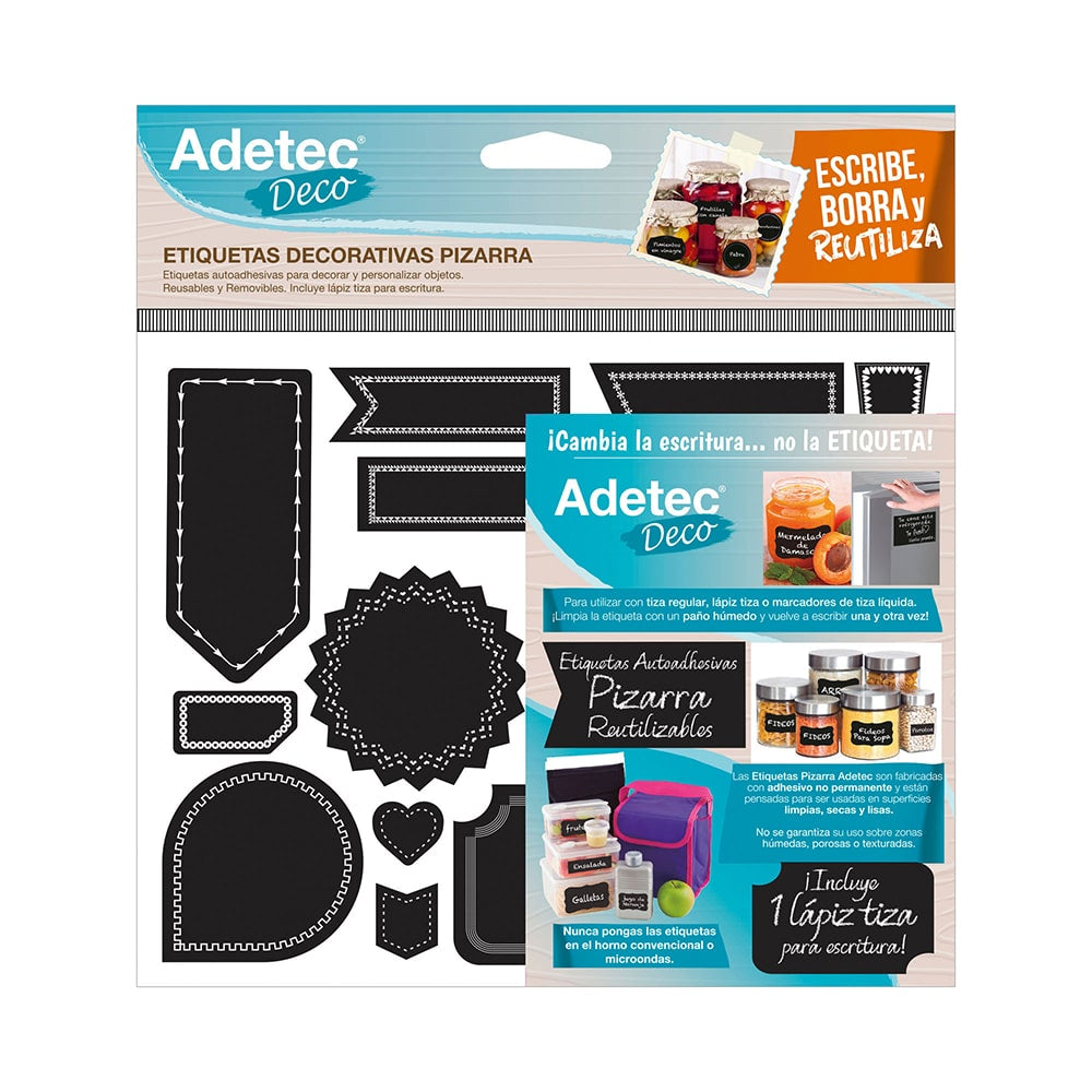 Etiquetas Decorativas de Pizarra Reutilizables con Lápiz Tiza - Personaliza y Organiza Tus Envases