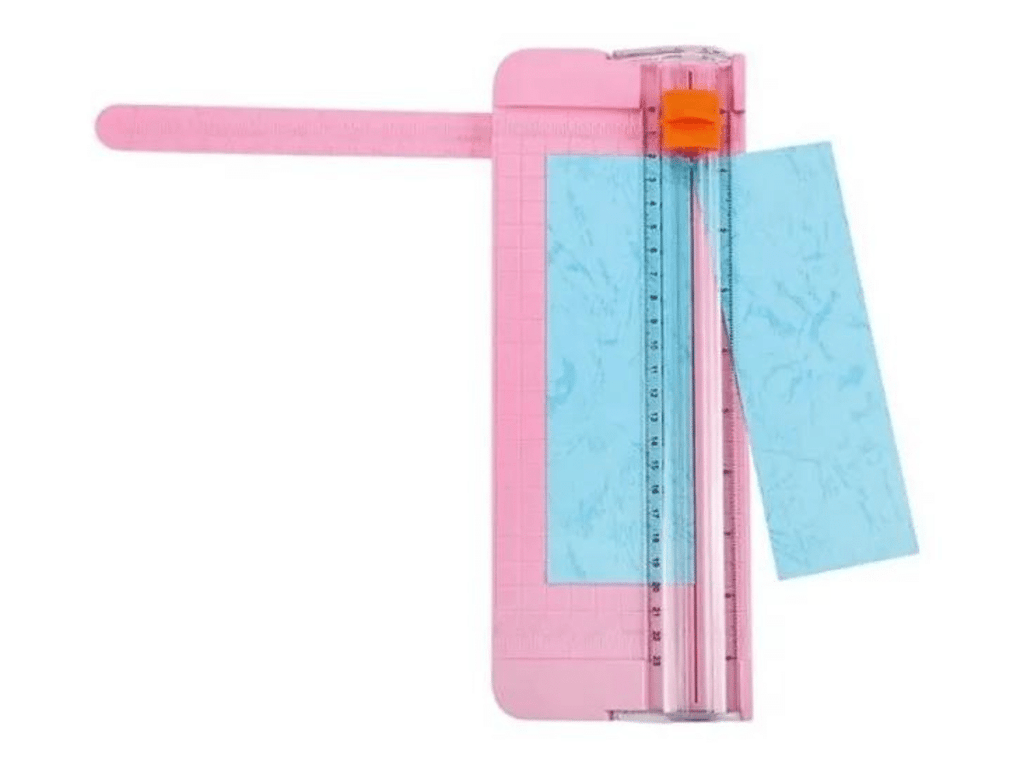 Guillotina De Papel Portátil 27cmx9cm Color Celeste
