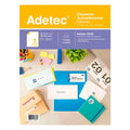 100 Etiquetas Adhesivas Inkjet/láser 212x138 mm 50 Hojas Adetec - 6348