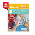330 Etiquetas Adhesivas Removibles 70x25 mm Injek/láser x 10 Hojas Adetec - 6704