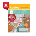 140 Etiquetas Autoadhesivas Removibles 101x34 mm Injek/láser x 10 Hojas Adetec - 6708