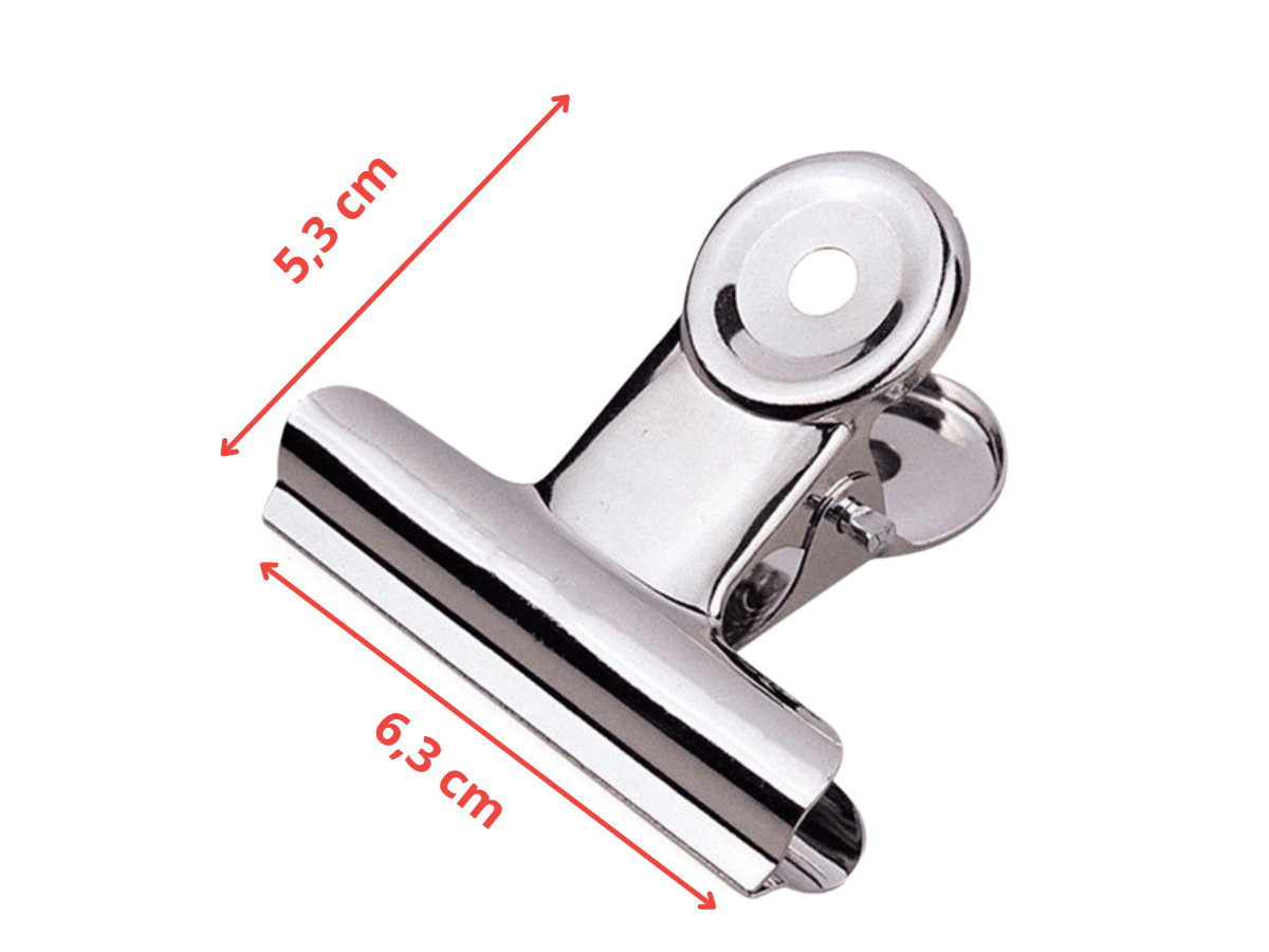 Pinzas Aprieta Papel Binder Clip De Acero Cromado 6.3cm