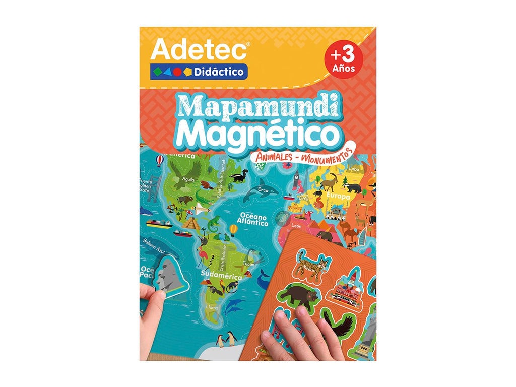 Lámina Magnética Mapamundi Juego Didáctico Adetec +3años