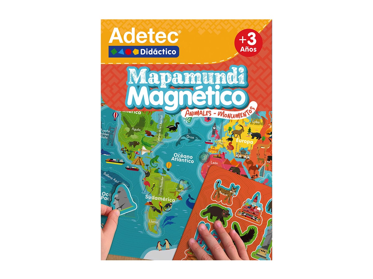 Lámina Magnética Mapamundi Juego Didáctico Adetec +3años