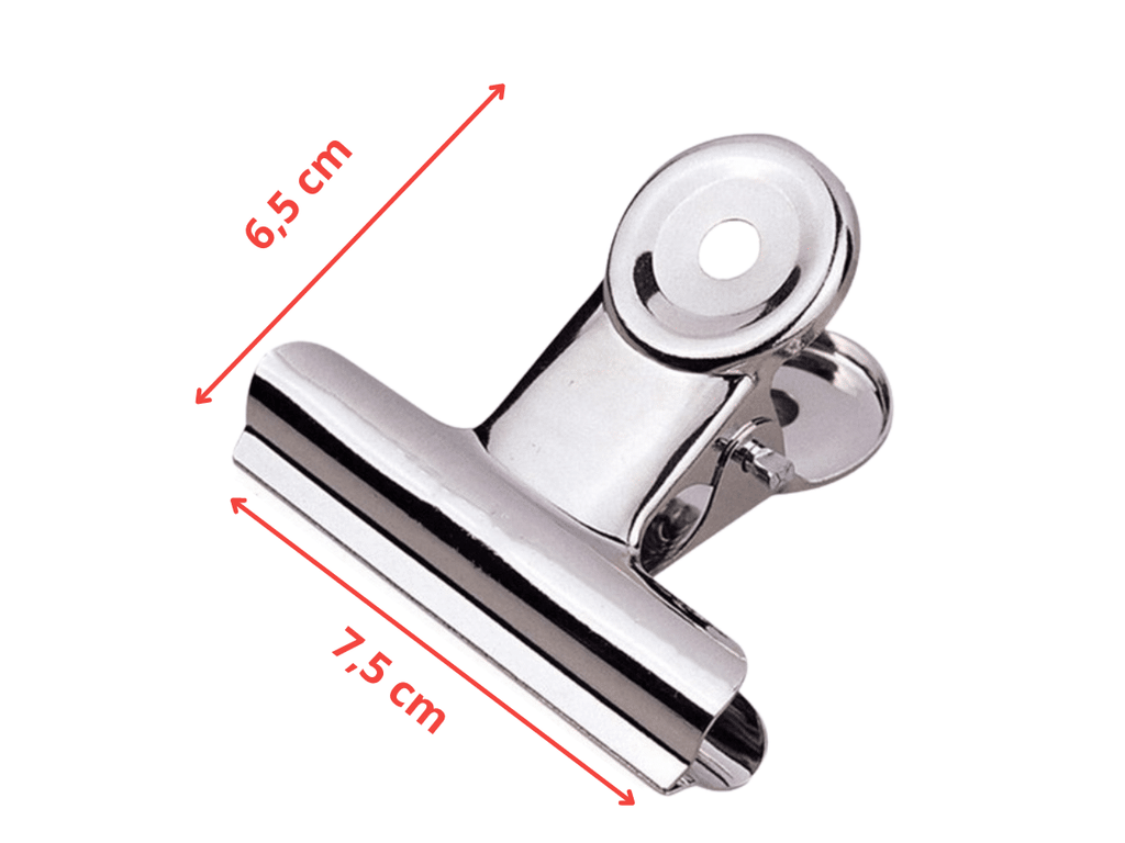 Pinzas Aprieta Papel Binder Clip De Acero Cromado 7.5cm