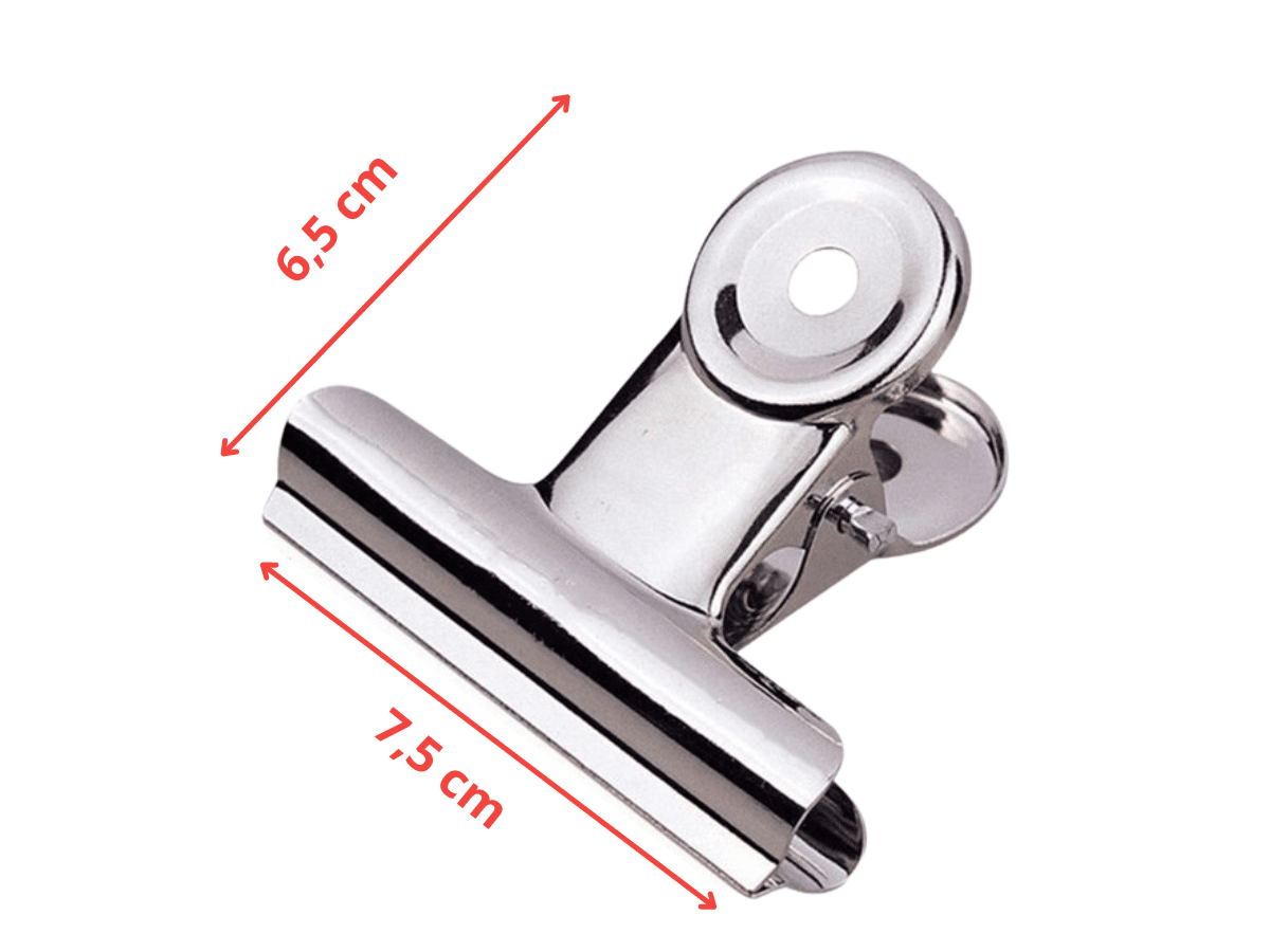 Pinzas Aprieta Papel Binder Clip De Acero Cromado 7.5cm