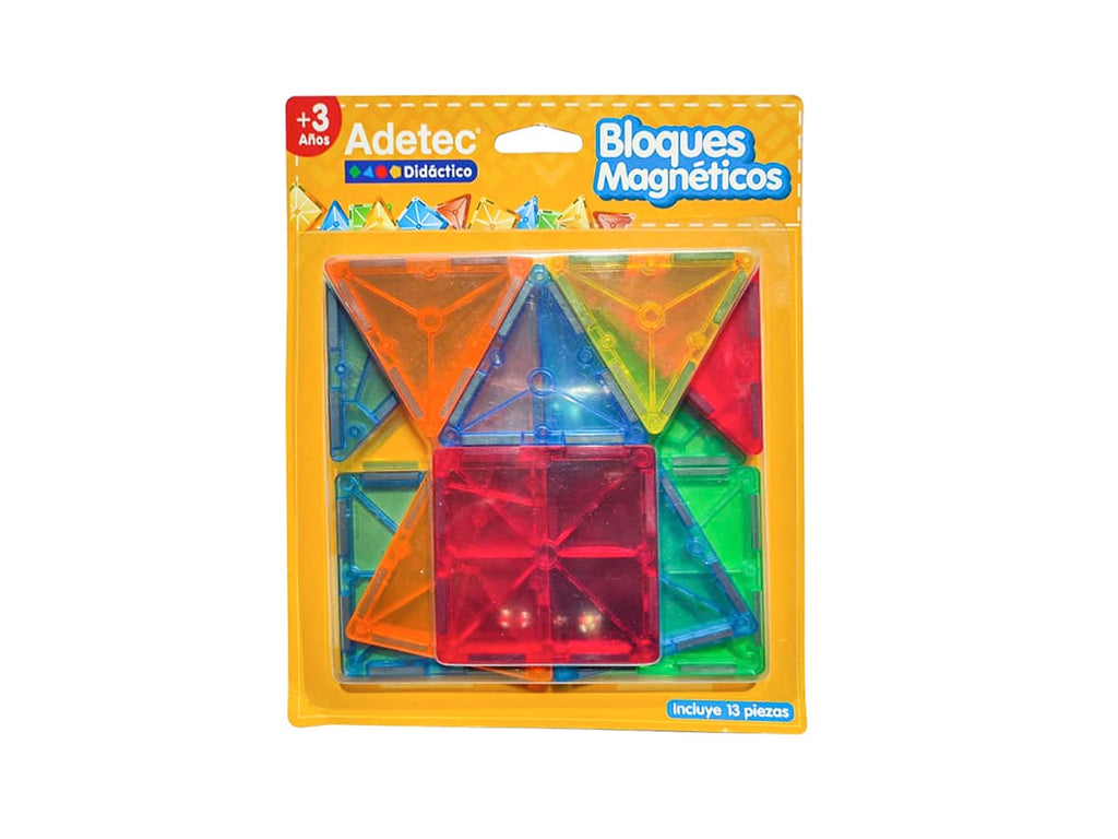 Juego Didáctico De Bloques Magnéticos 13 Piezas Adetec - 730
