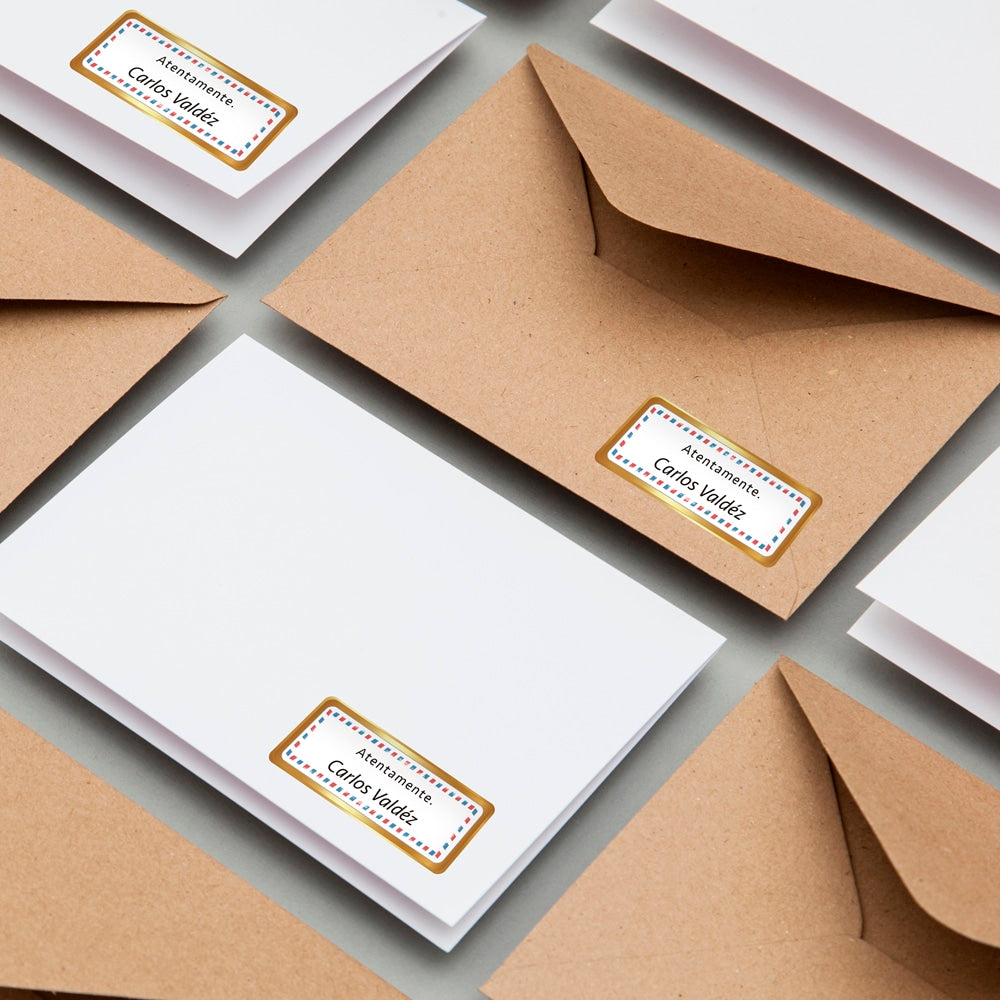 165 Etiquetas Adhesivas Folia Plateada Inkjet/láser 70X25 mm 5 Hojas Adetec - 7314