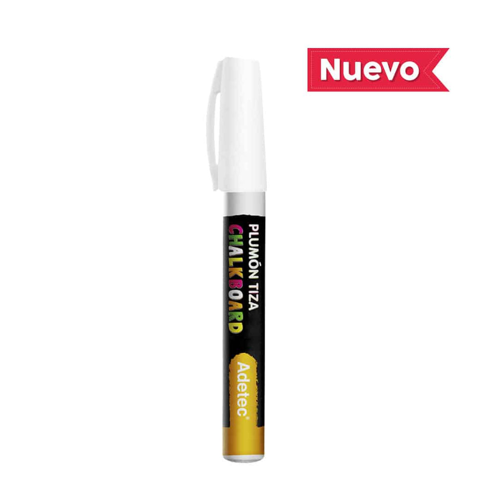 Plumón Tiza Líquida Blanco Adetec 2 Unidades - 742