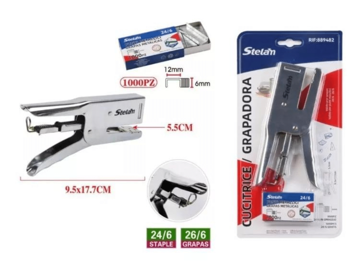 Corchetera Manual Grapadora 24/6 - 26/6 + 1000 Corchetes
