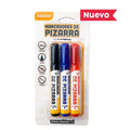 Plumones Para Pizarra Adetec 3 Marcadores Negro, Rojo Y Azul