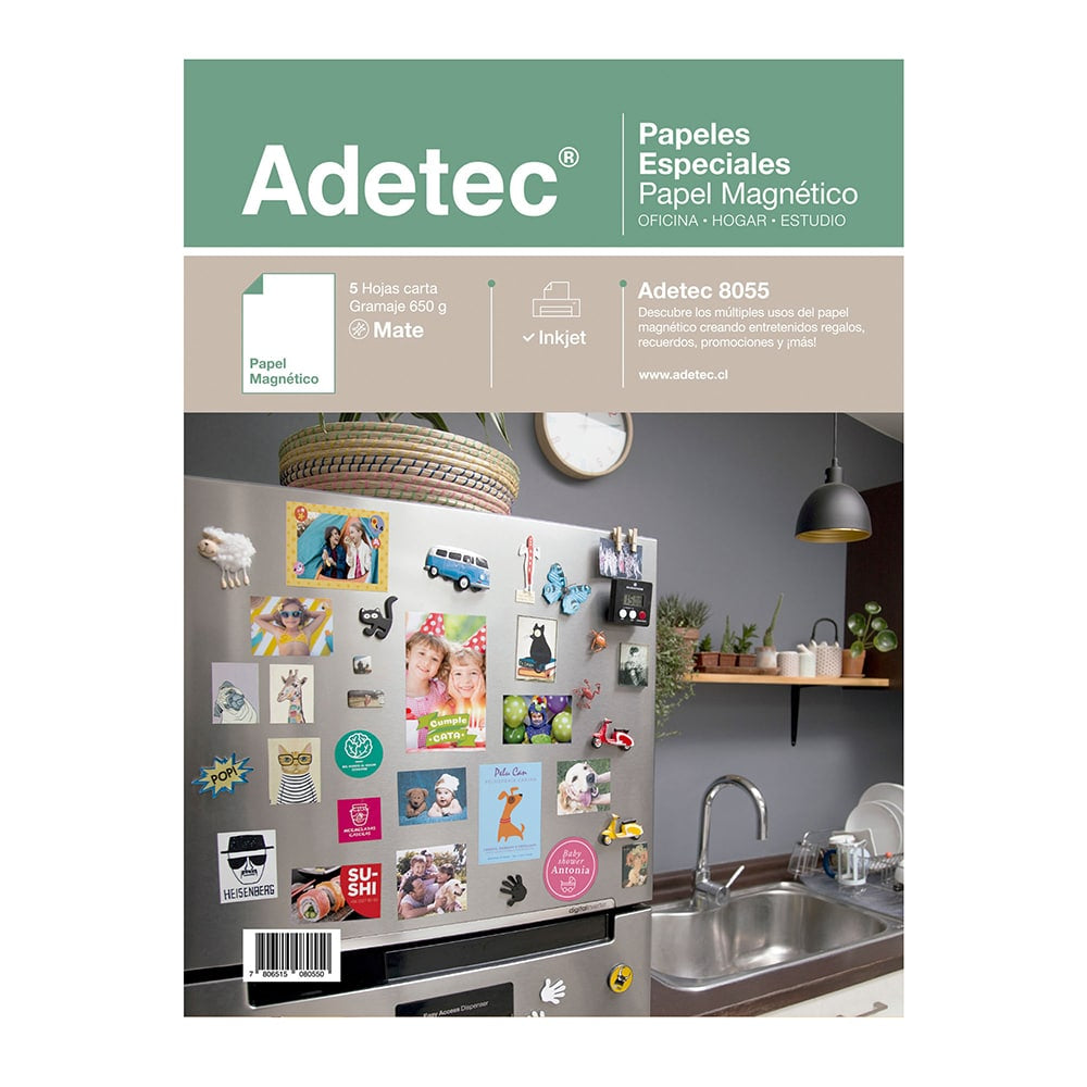 Papel Magnético Mate Carta Para Impresoras Inkjet x 5 Hojas - 8055