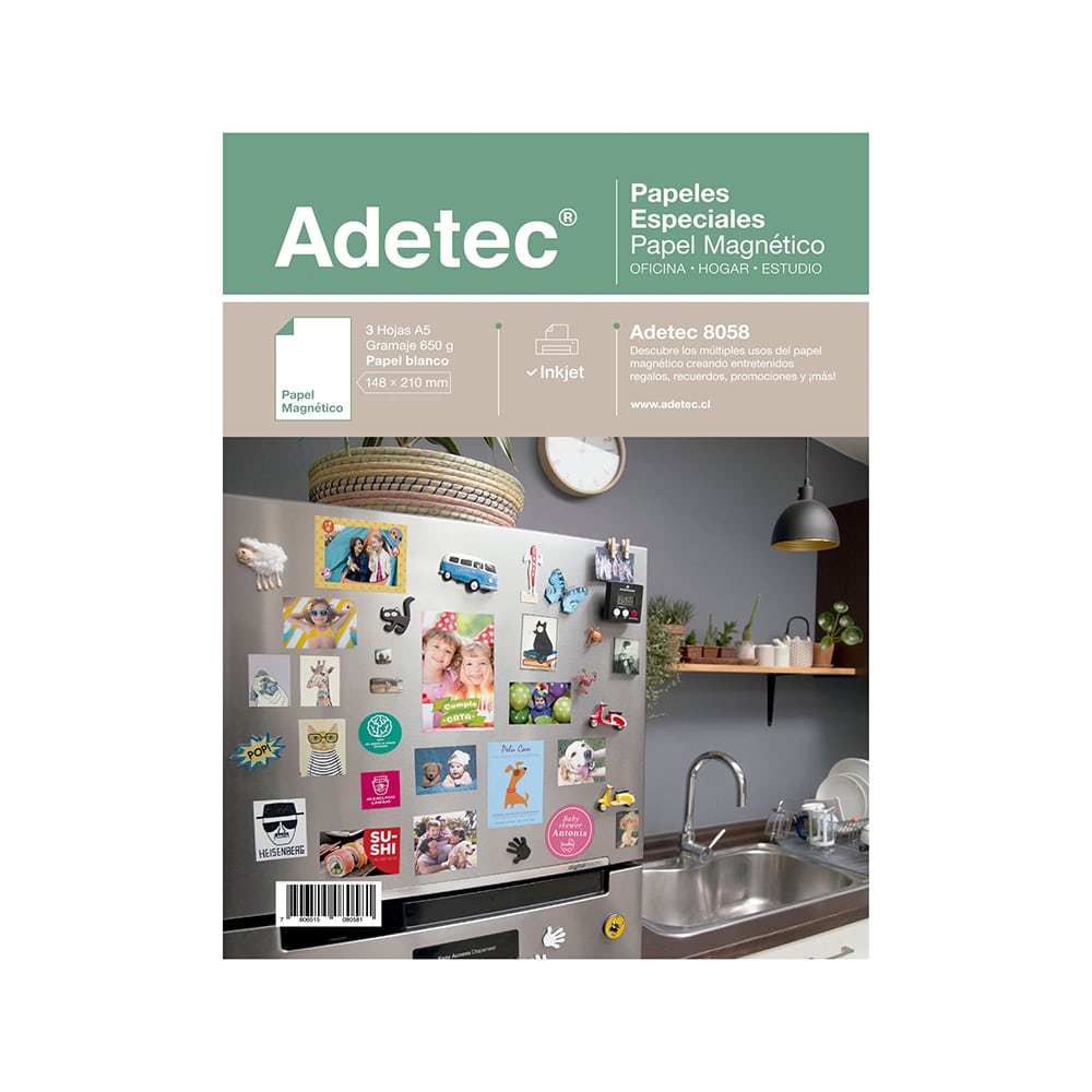 Papel Fotográfico Magnético Mate A5 X 3 Hojas - 8058