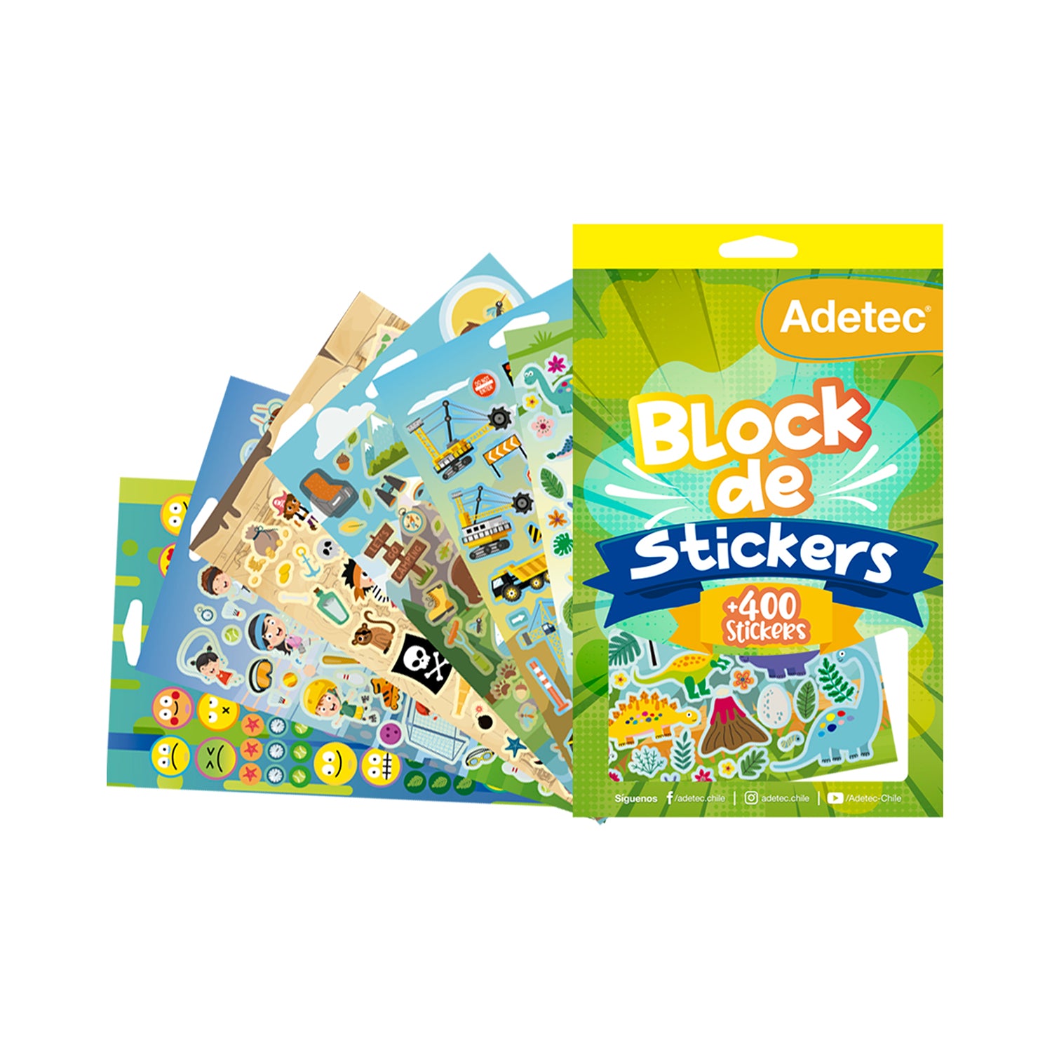 Block De Stickers Niño y Niña Adetec +400 Stickers