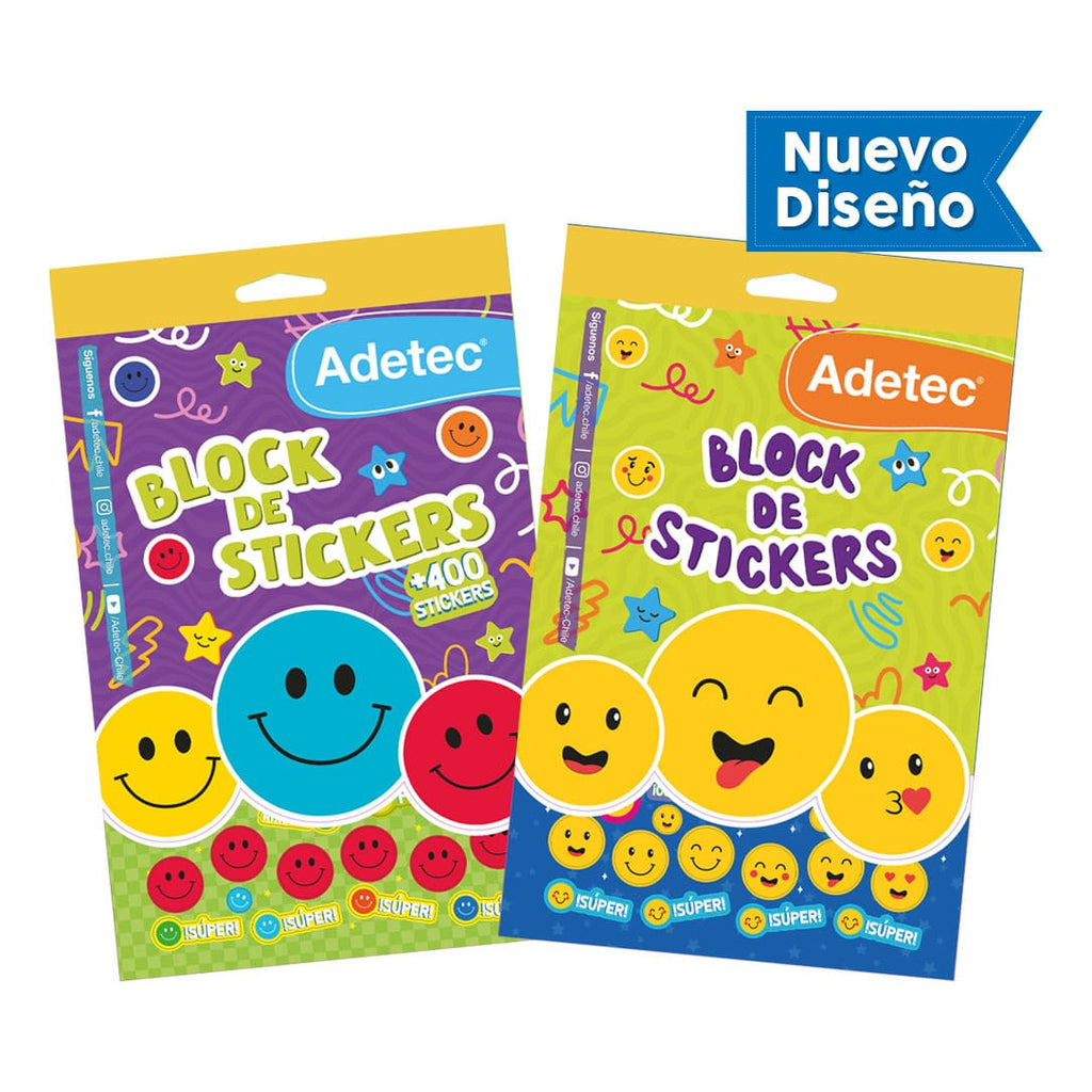 Block De Stickers Motivacionales Adetec +400 Stickers