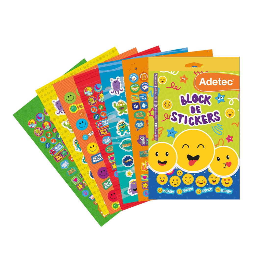 Block De Stickers Motivacionales Adetec +400 Stickers