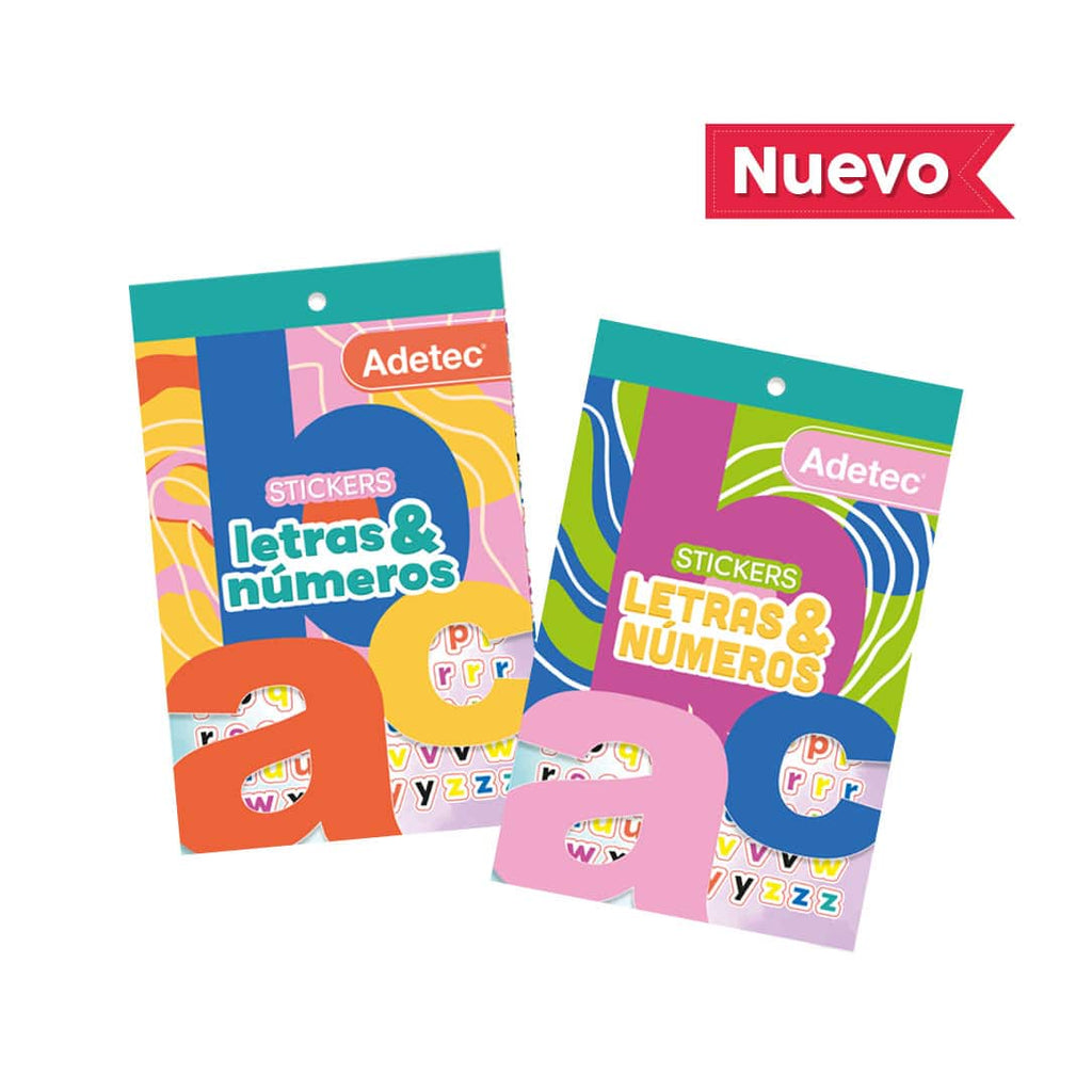 Block De Stickers Motivacionales Letras Y Números Adetec - 843