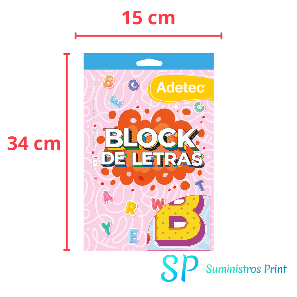 Block Stickers De Letras + Símbolos,+250 Stickers Escolares Adetec