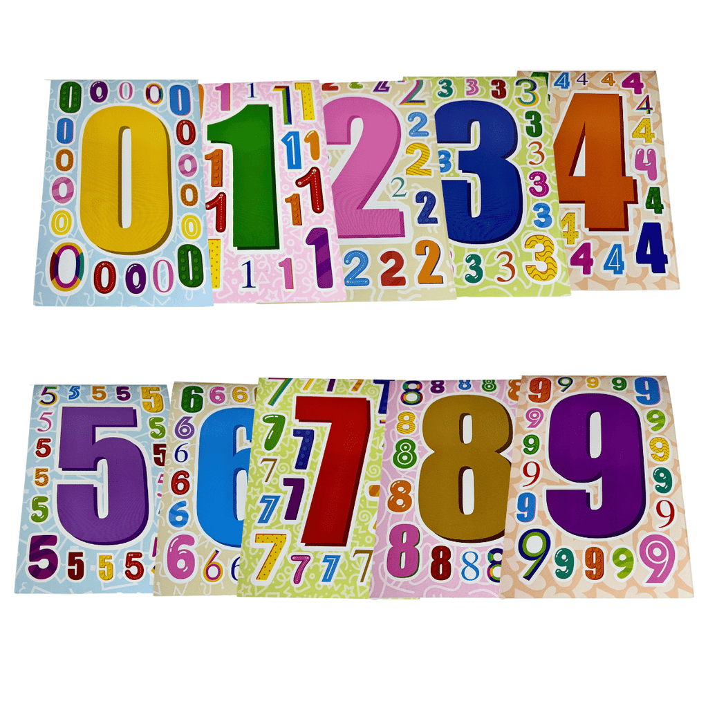 Block Stickers De Números +200 Stickers Escolares Adetec