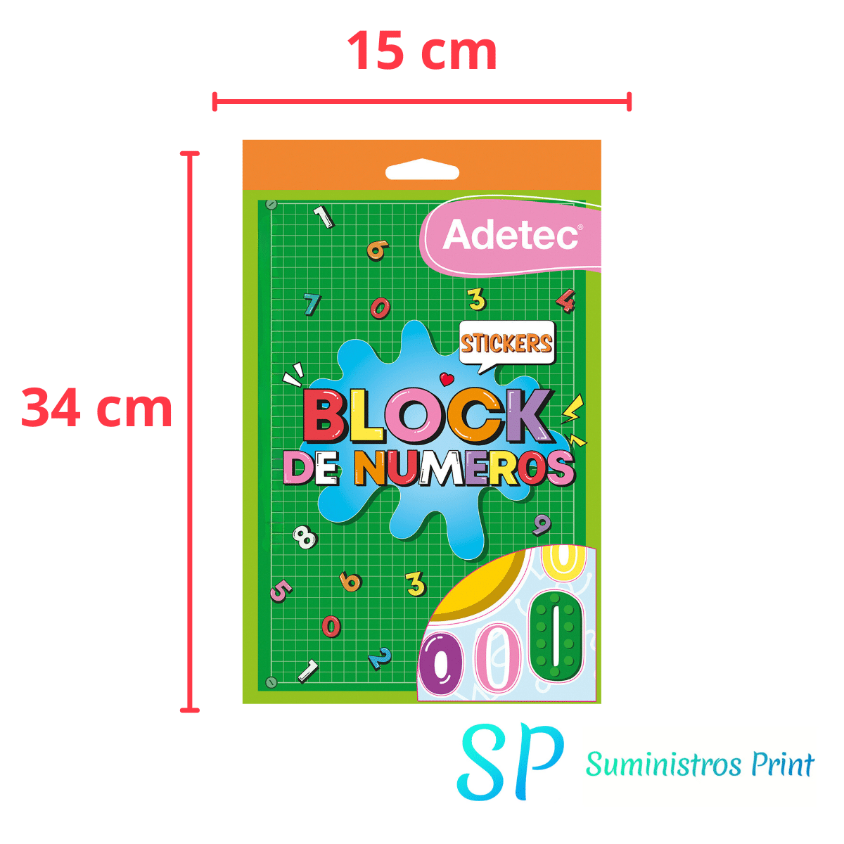 Block Stickers De Números +200 Stickers Escolares Adetec