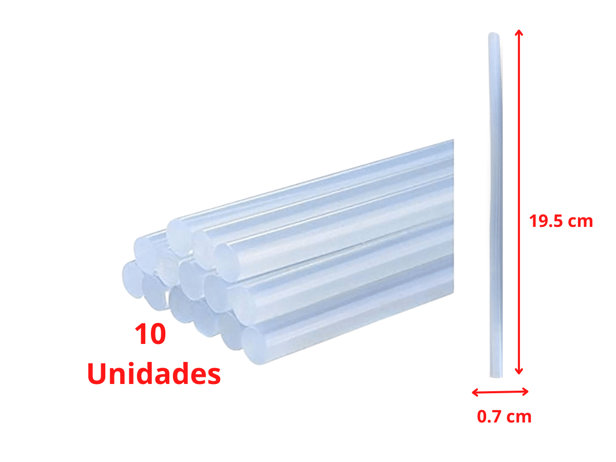 Pack De 10 Barras De Silicona 0.7cm x 19.5cm