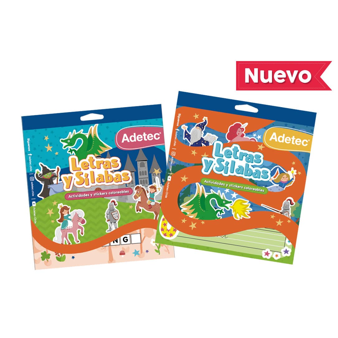 Block De Stickers Motivacionales De Letras y sílabas Coloreables - 860