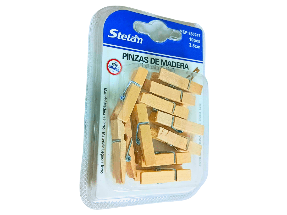 Pinzas de Madera en Forma de Perro - Set de 10 (3.5 cm)