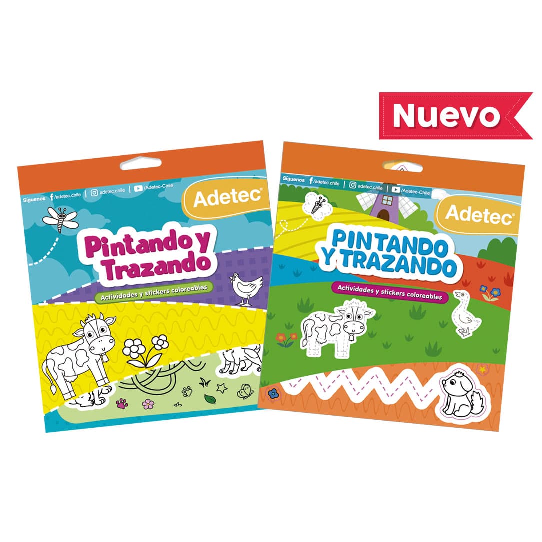 Block De Stickers Pintando Y Trazando Coloreables Adetec - 861