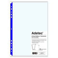 Funda Archivador Resistente Carta Borde Azul 100 Und Adetec - 9065