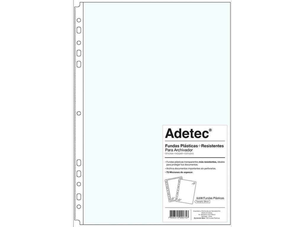 Funda Resistente Oficio Con Borde Blanco Para Archivador 10 Und - 9082