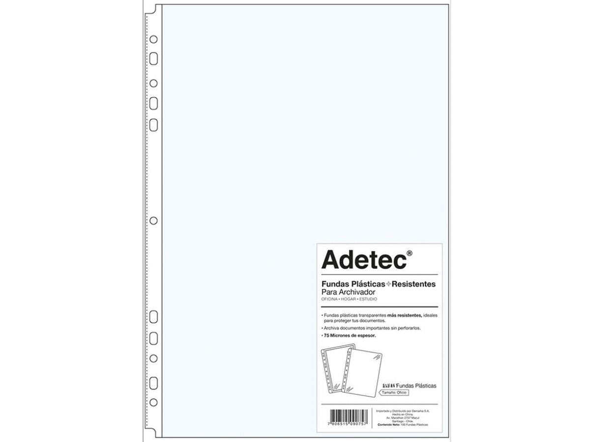 Funda Resistente Oficio Con Borde Blanco Para Archivador 10 Und - 9082