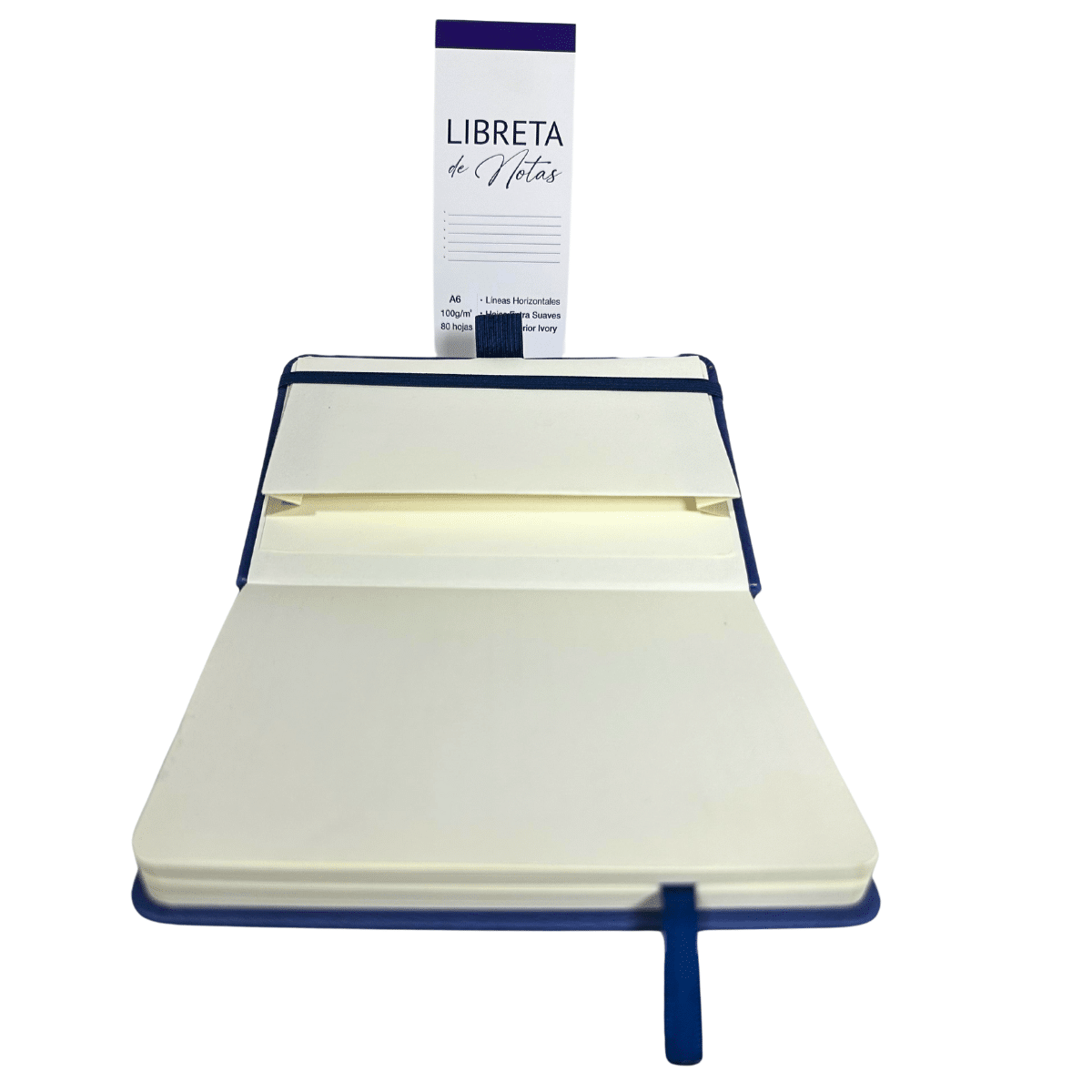 Libreta de Notas A5 Burdeo Cosida Con Elástico - Papel Ivory De 100gr x 80 Hojas Adetec