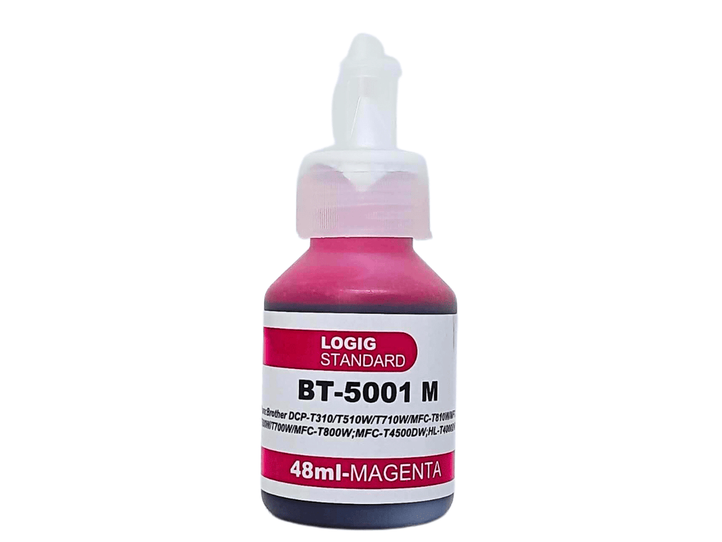 Pack 4 Tintas Para Brother BTD60BK 108ml BT5001 Colores 48ml Logic