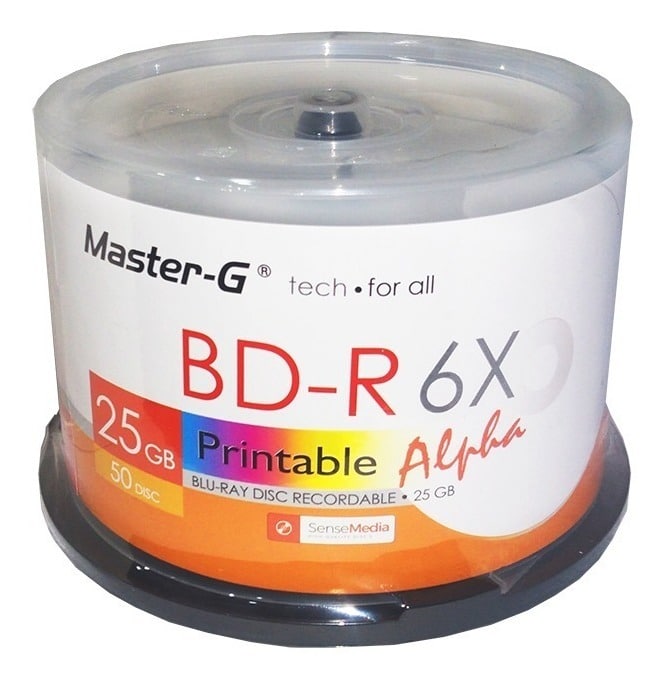 Blu Ray Master G 25 GB Imprimible 50 Unidades