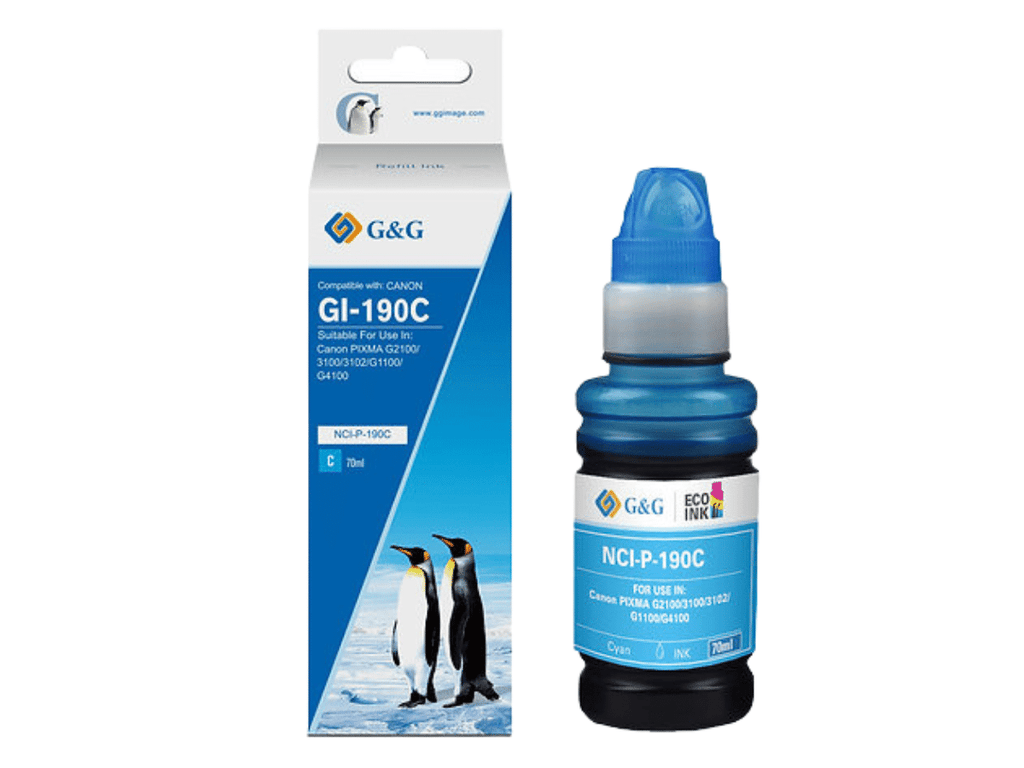 Tintas Refill Ink Para Canon GI-190 G&amp;G 790-890-990 70 ml