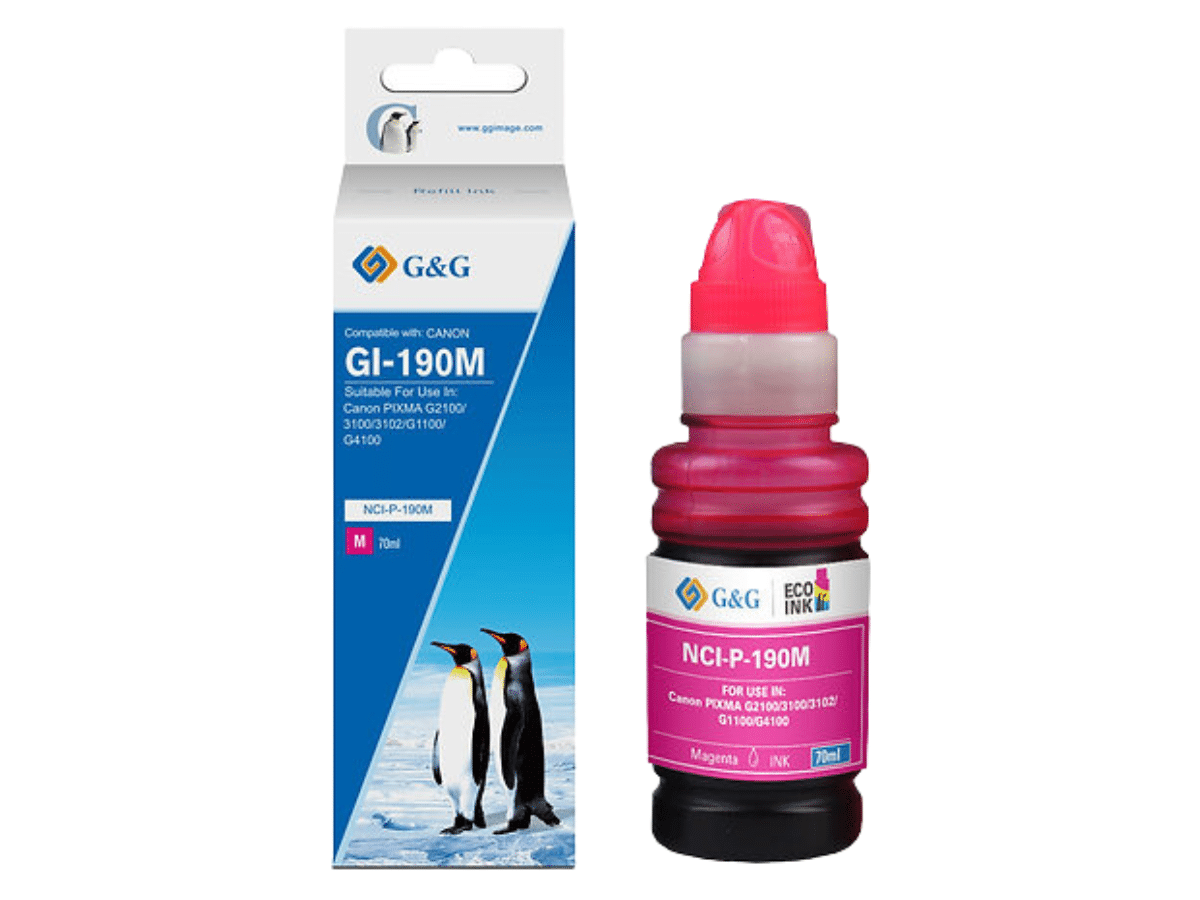 Pack 4 Tintas Refill Ink Para Canon GI-190 /790/890/990 Premium G&amp;G